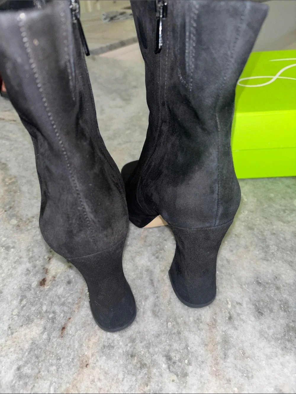 Sam Edelman Jaye Black Suede Booties, 8.5